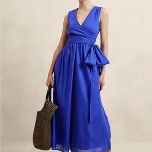 Banana Republic Voile Wrap Waist Maxi Dress